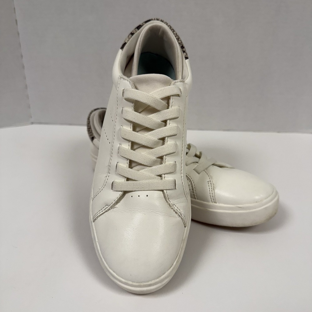 Dr. Scholls Shoes Womens‎ 8 M Wink Lace Up Sneakers White Faux Leather